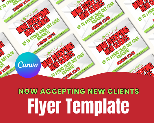 NOW ACCEPTING NEW CLIENTS FLYER TEMPLATE